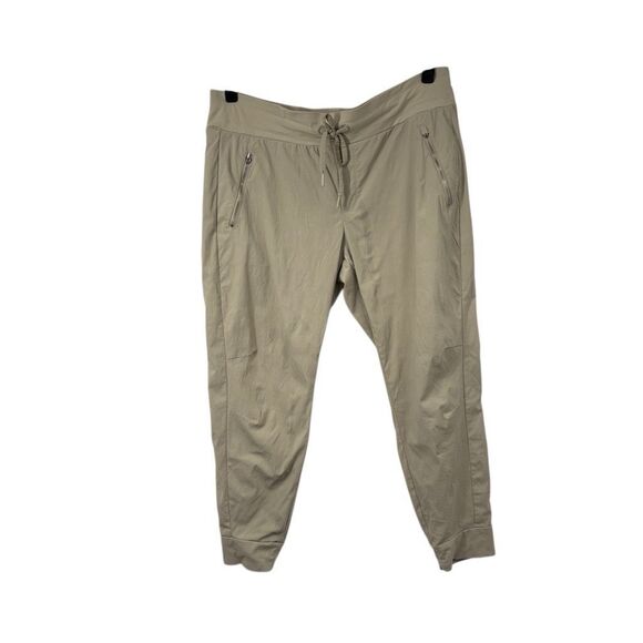 Athleta Trekkie North Joggers Khaki Tan Women’s Sz 16 - Picture 1 of 10